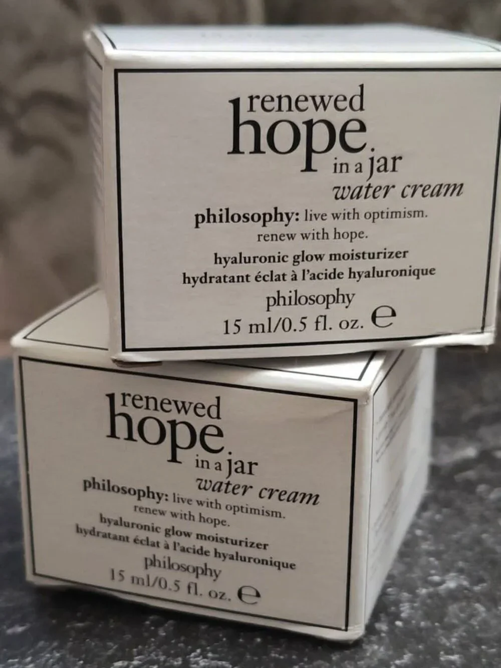 philosophy Hope in a jar Water cream - set of 2, .05 oz each - new in box